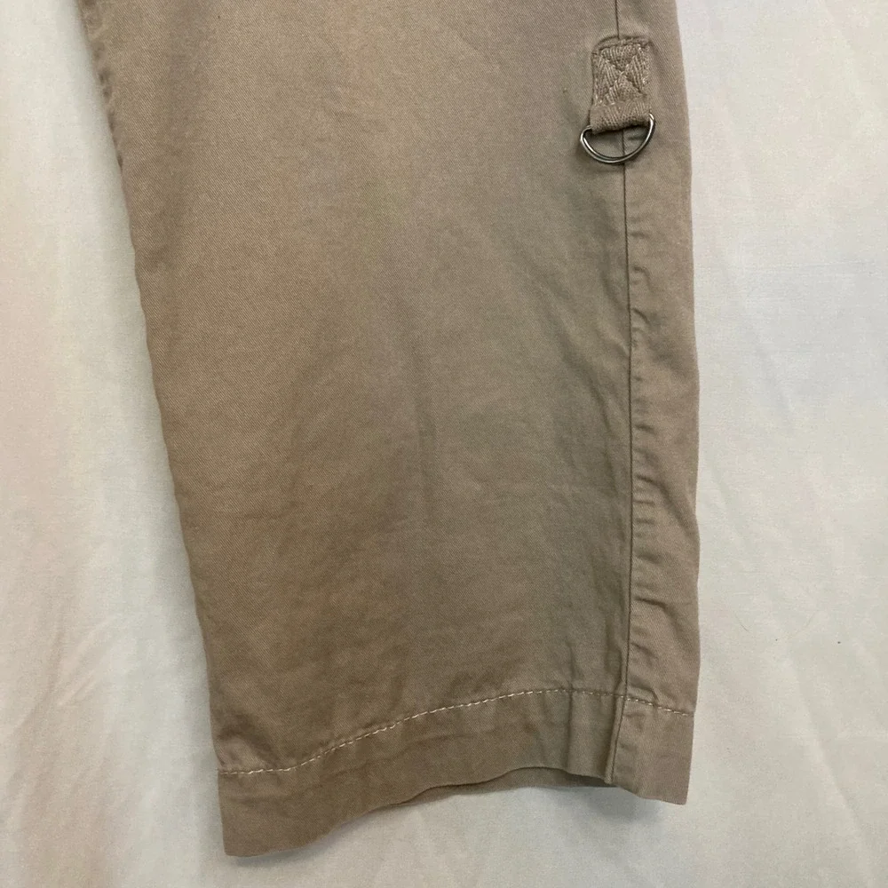 Y2K 2008 Lee One True Fit Khaki Utility Cargo Pants 14 Tan Cotton Straight Leg